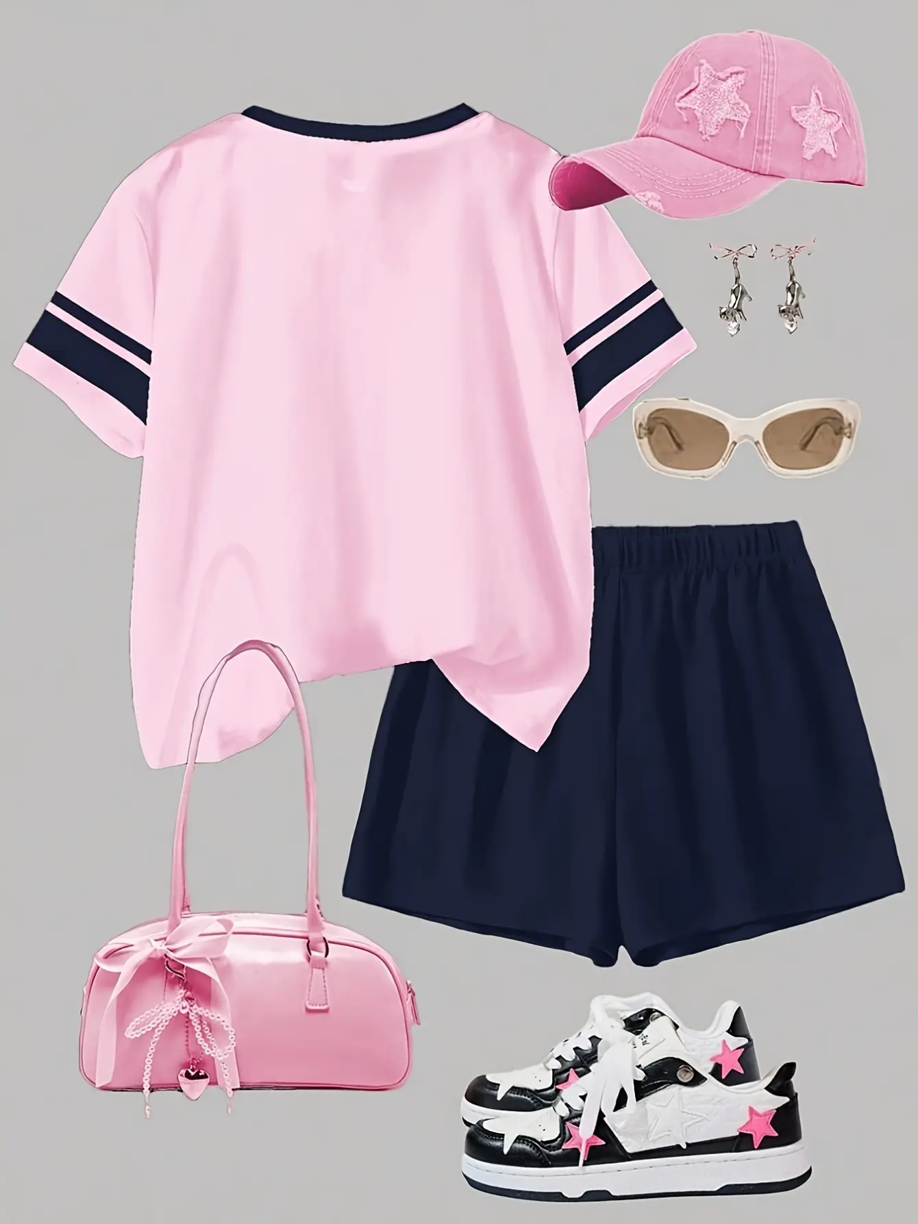 Girls Number Print T-Shirt and Shorts Set gallery view