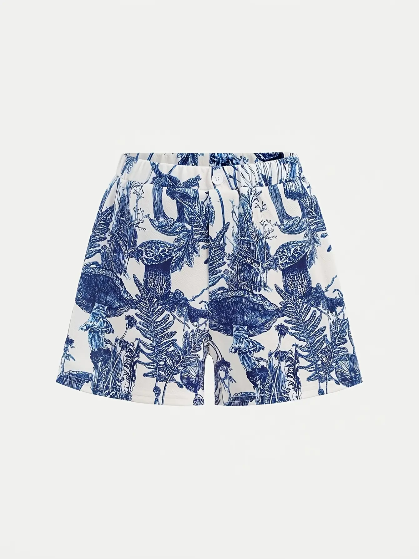 Girls Porcelain Print Puff Sleeve Top and Shorts Set gallery view