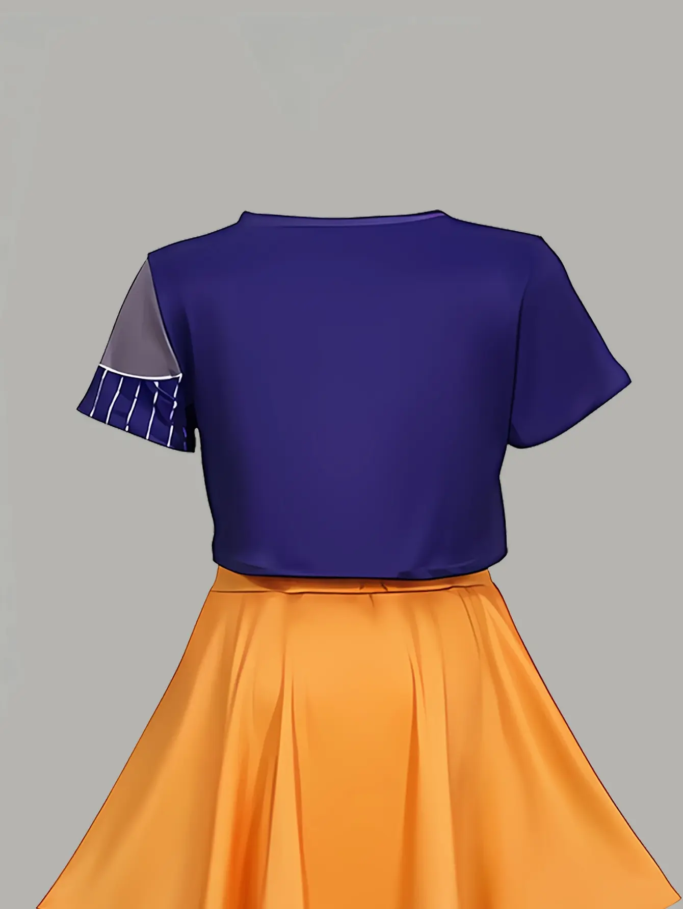 Girls Printed Stage Outfit Set, Crop Top and Skort gallery view