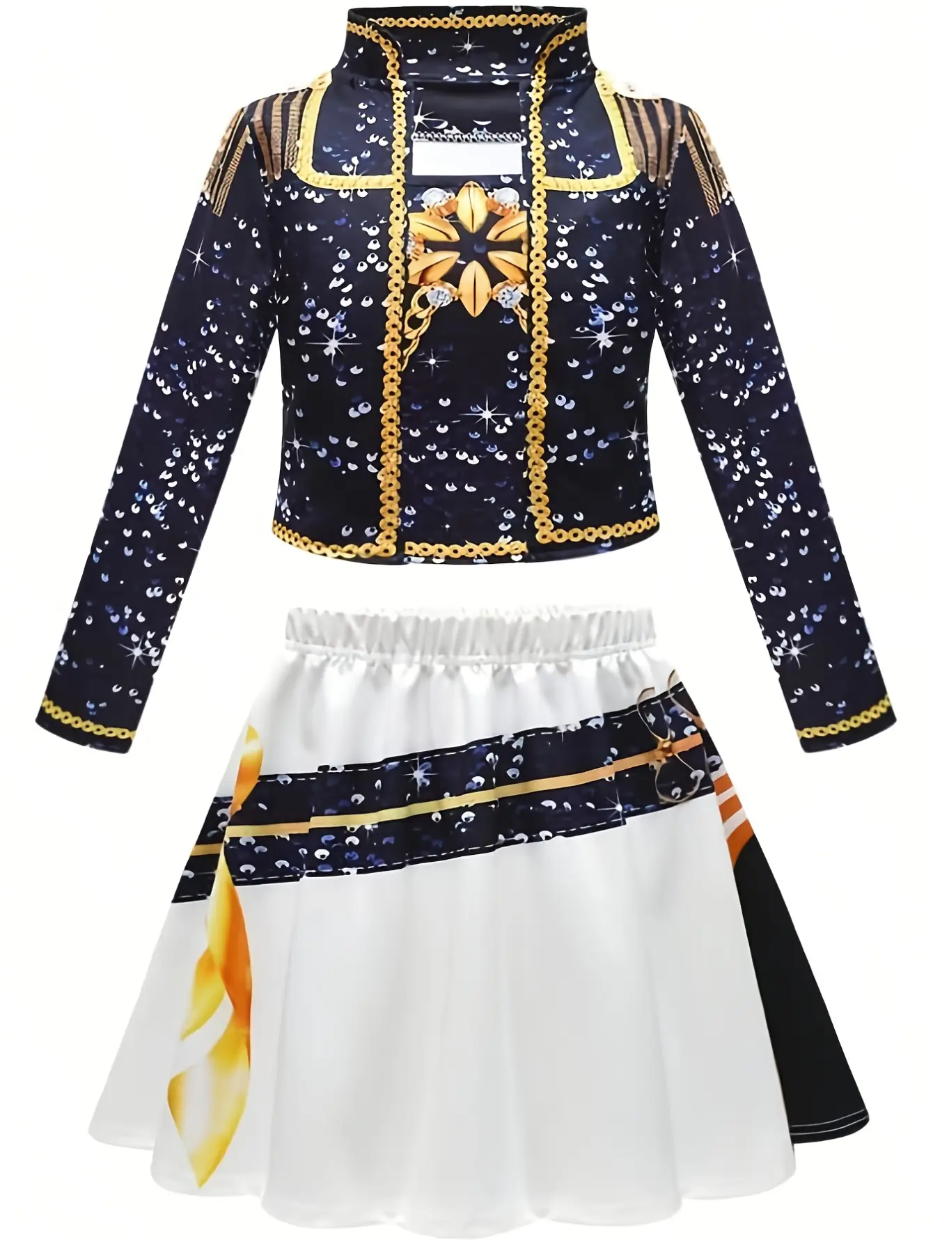 Girls Kpop Anime 3-Piece Stage Outfit with Skirt gallery view
