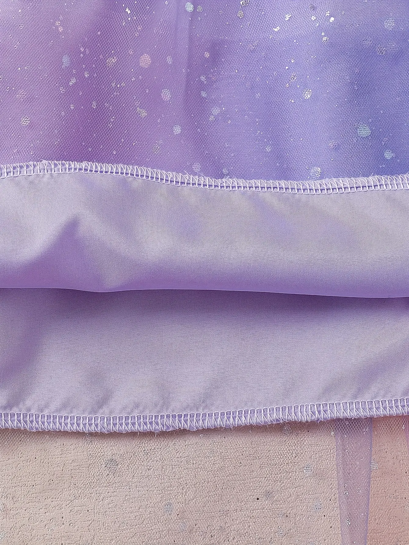 Detail 6 of Girls Double Bow Long Sleeve Tulle Dress by LUNORIANA