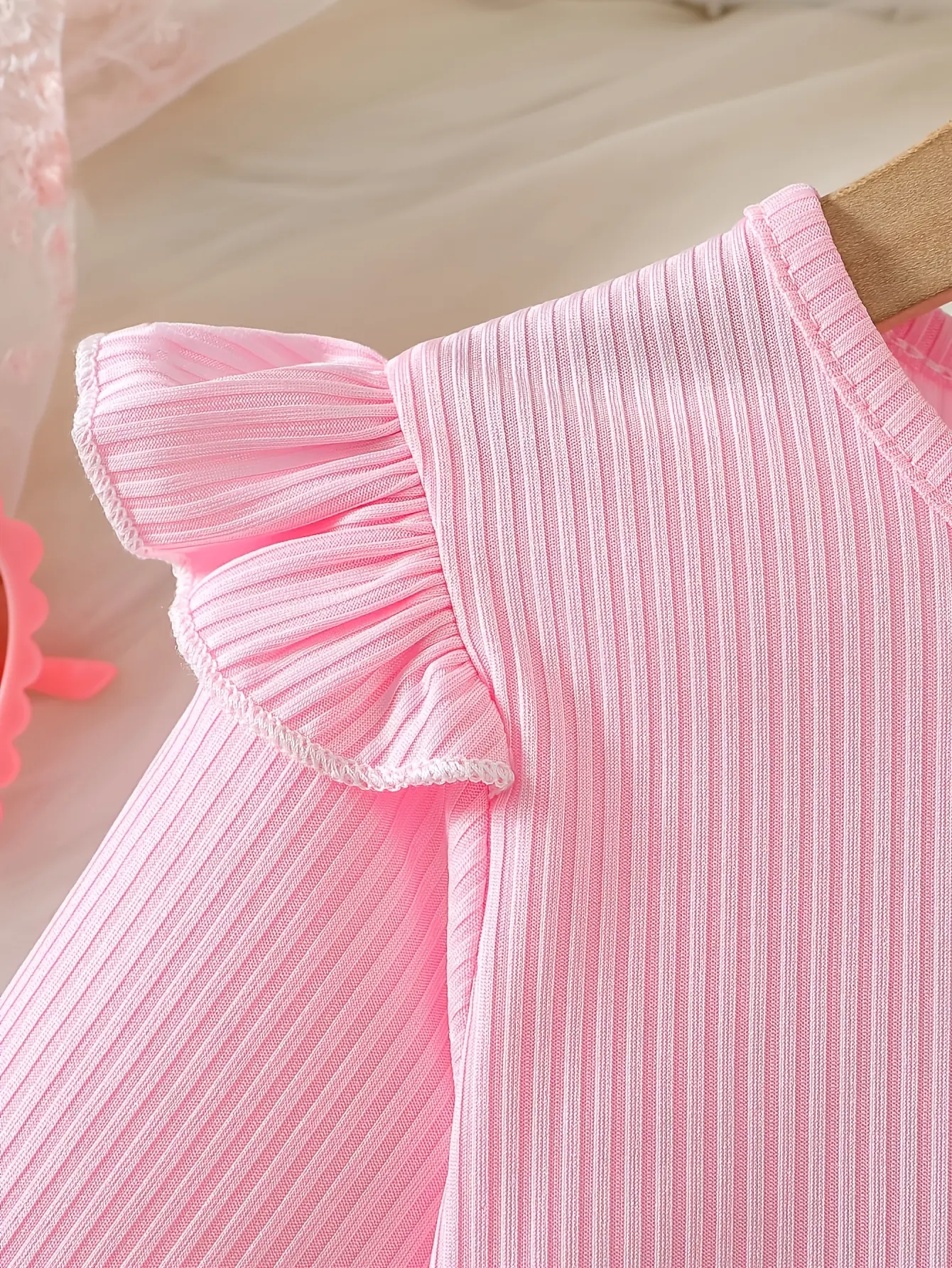 Girls Pink 67 Graphic Heart Tulle Dress gallery view