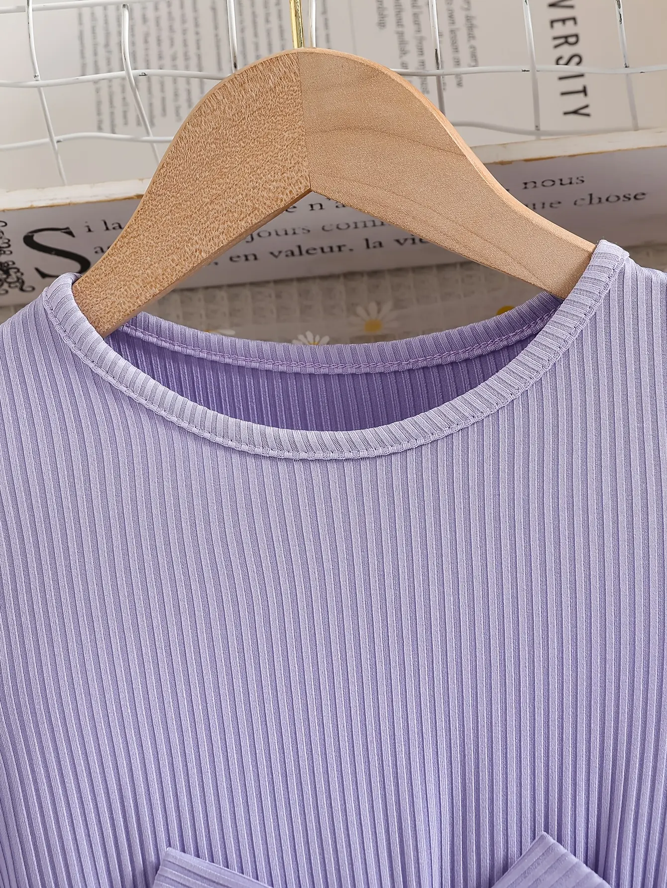 Detail 3 of Girls Daisy Print Tulle Dress with Bow Detail by LUNORIANA