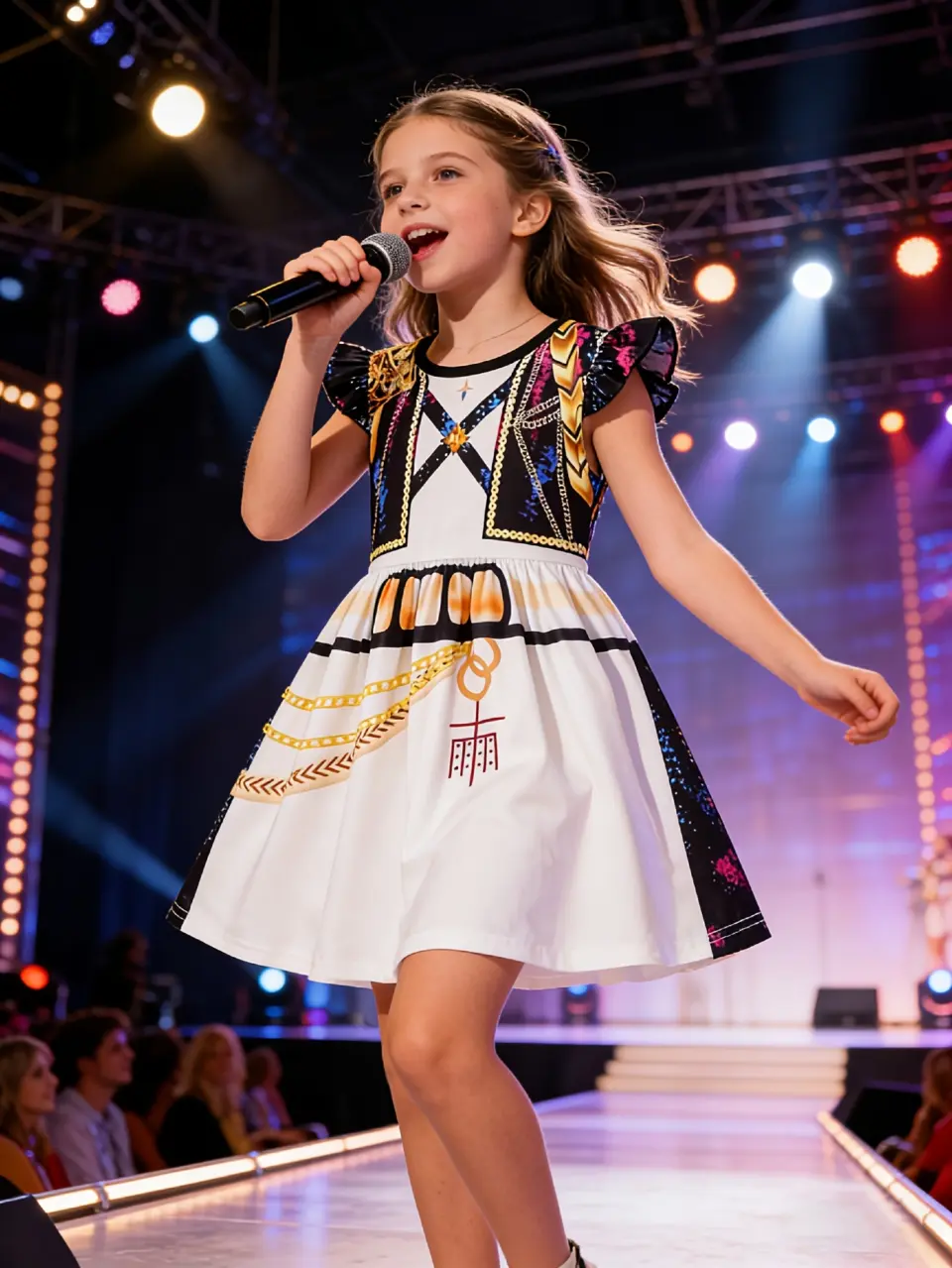 Girls Pop Star Inspired Performance Dress by LUNORIANA