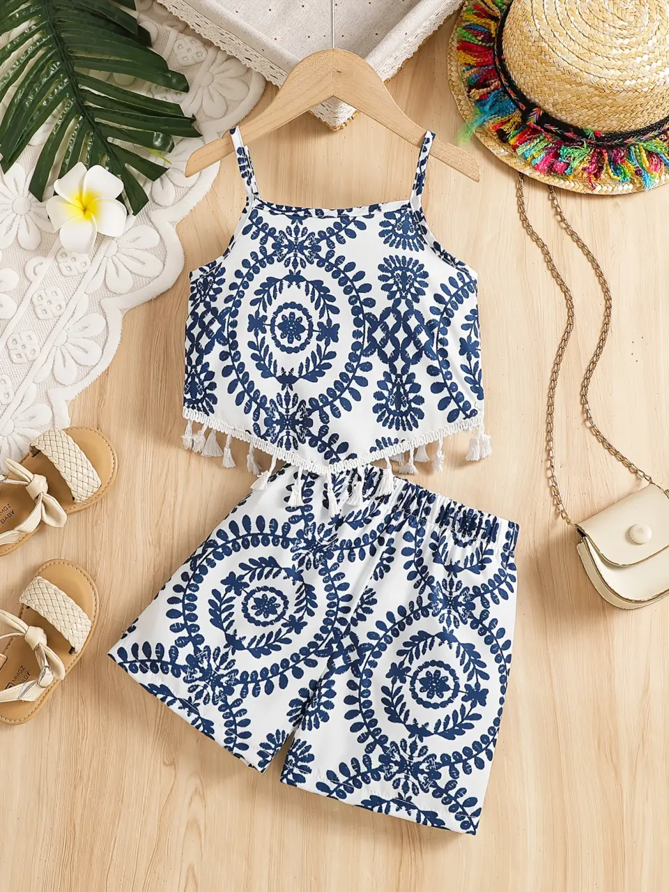 Girls Floral Cami Top and Shorts Set by LUNORIANA