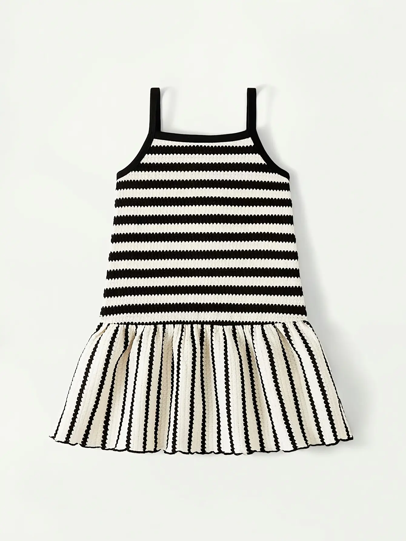 Girls Elegant Striped Cami Dress
