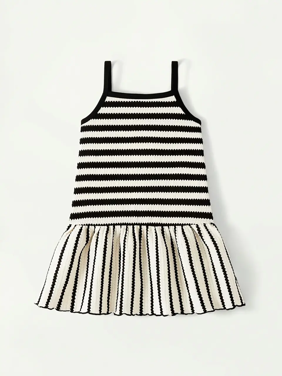 Girls Elegant Striped Cami Dress