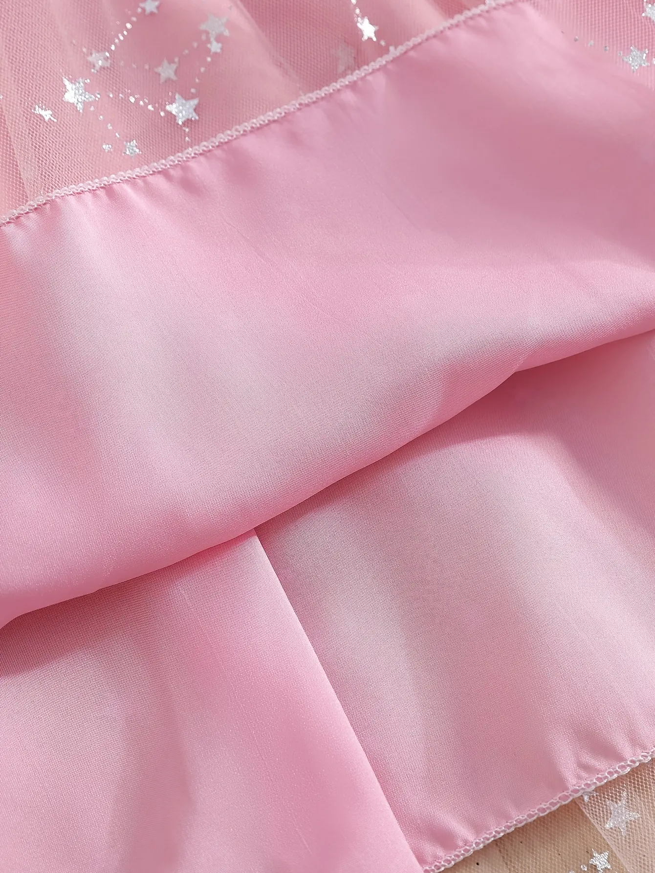 Detail 13 of Girls Long Sleeve Star Sequin Tulle Dress by LUNORIANA
