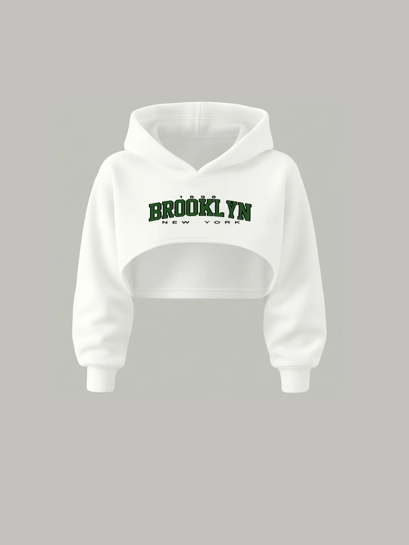 Detail 2 of Girls Cropped Letter Sweatshirt Cami and Cargo Pants 3-Piece Set by LUNORIANA