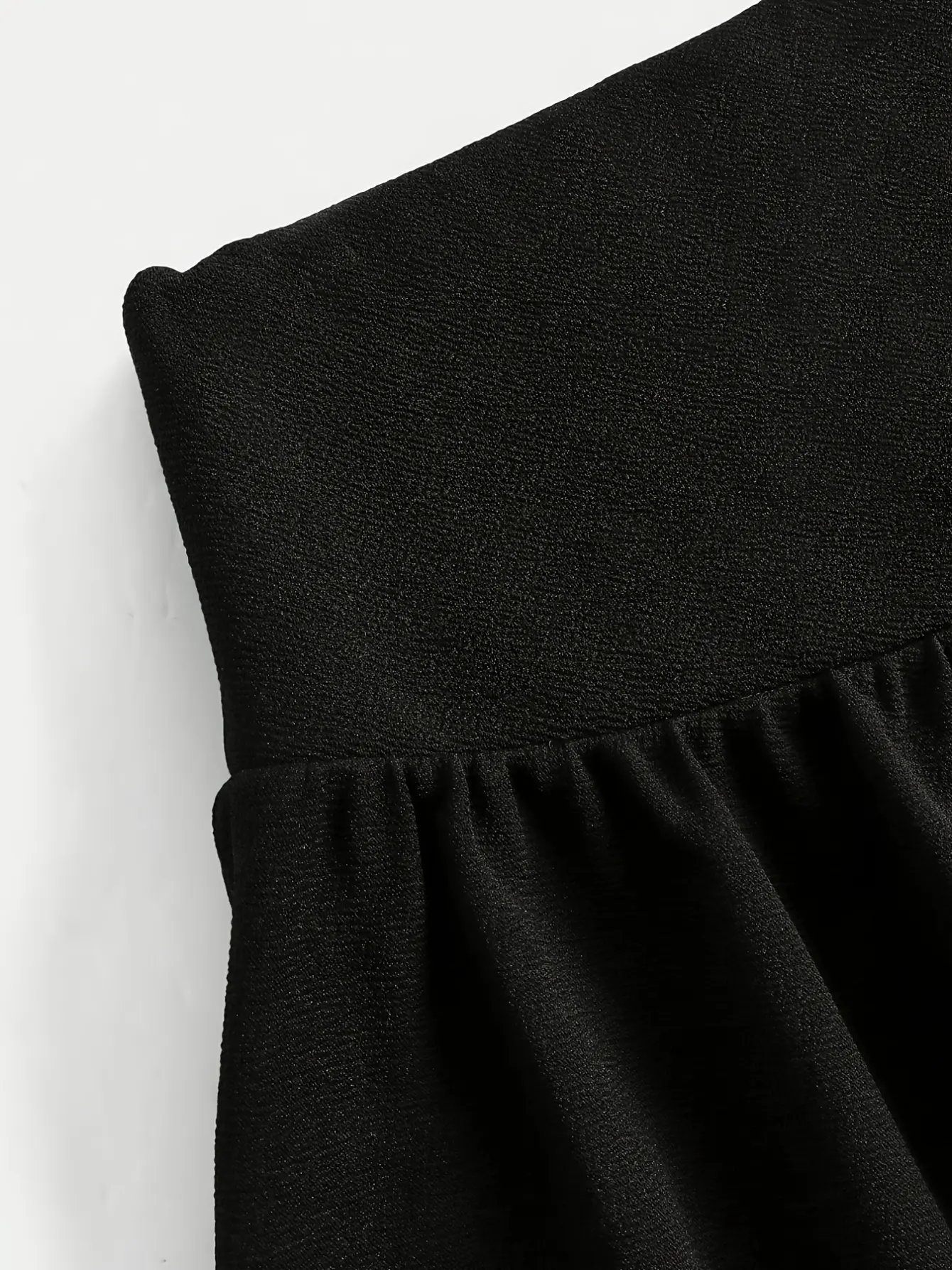 Girls Black Ruffle Tiered Skirt detail view