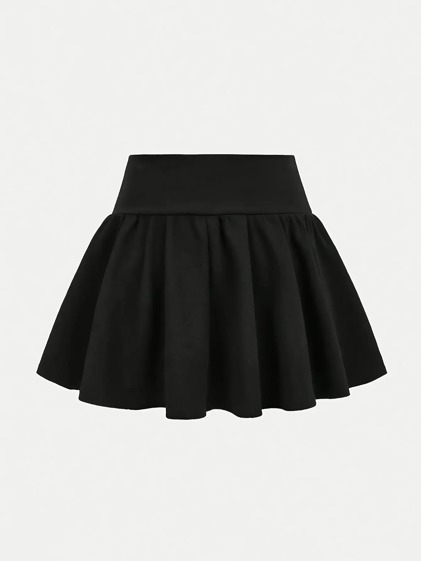 Girls Black Ruffle Tiered Skirt detail view
