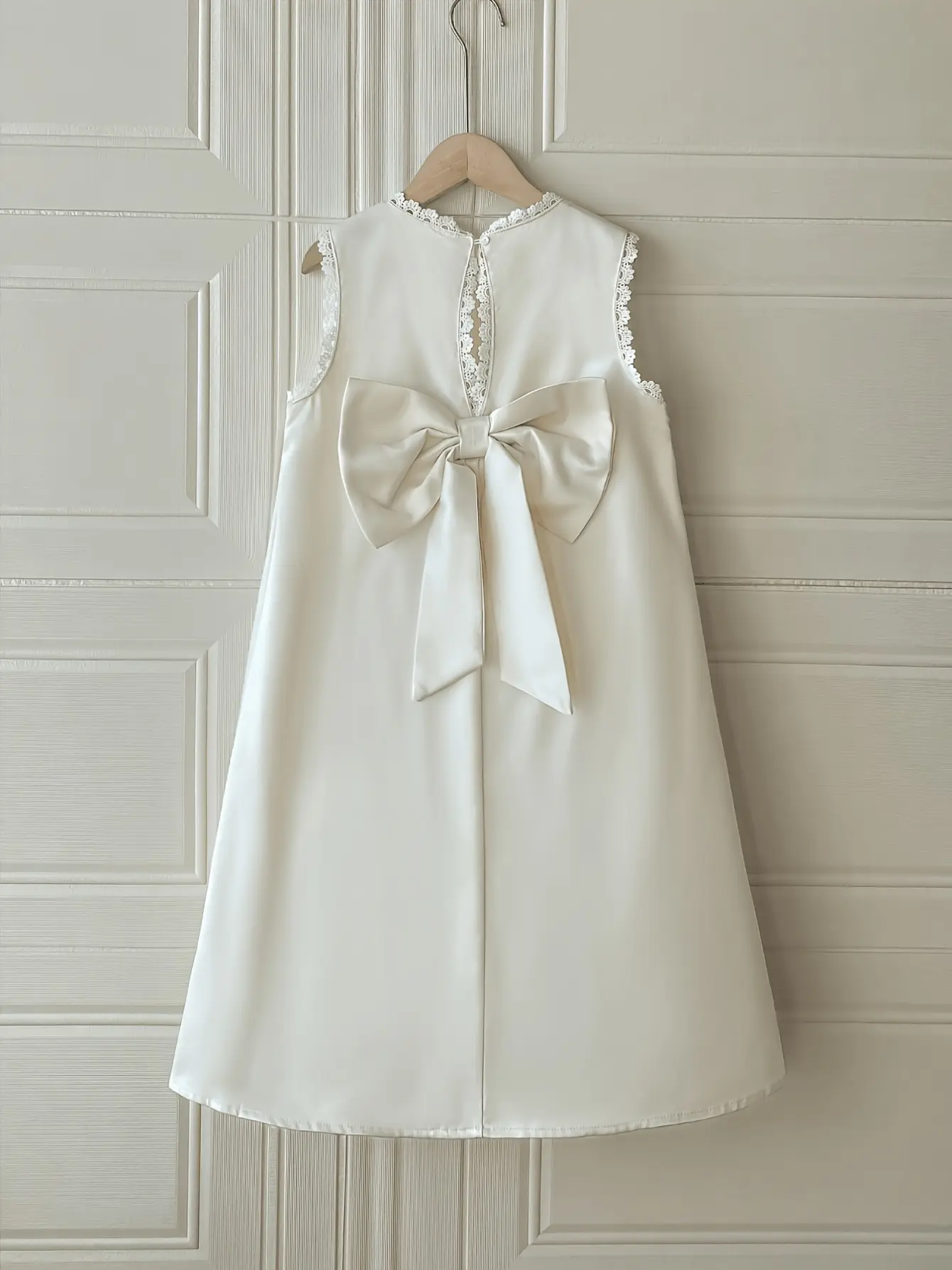 Girls Pearl Flower Sleeveless Party Dress detail view