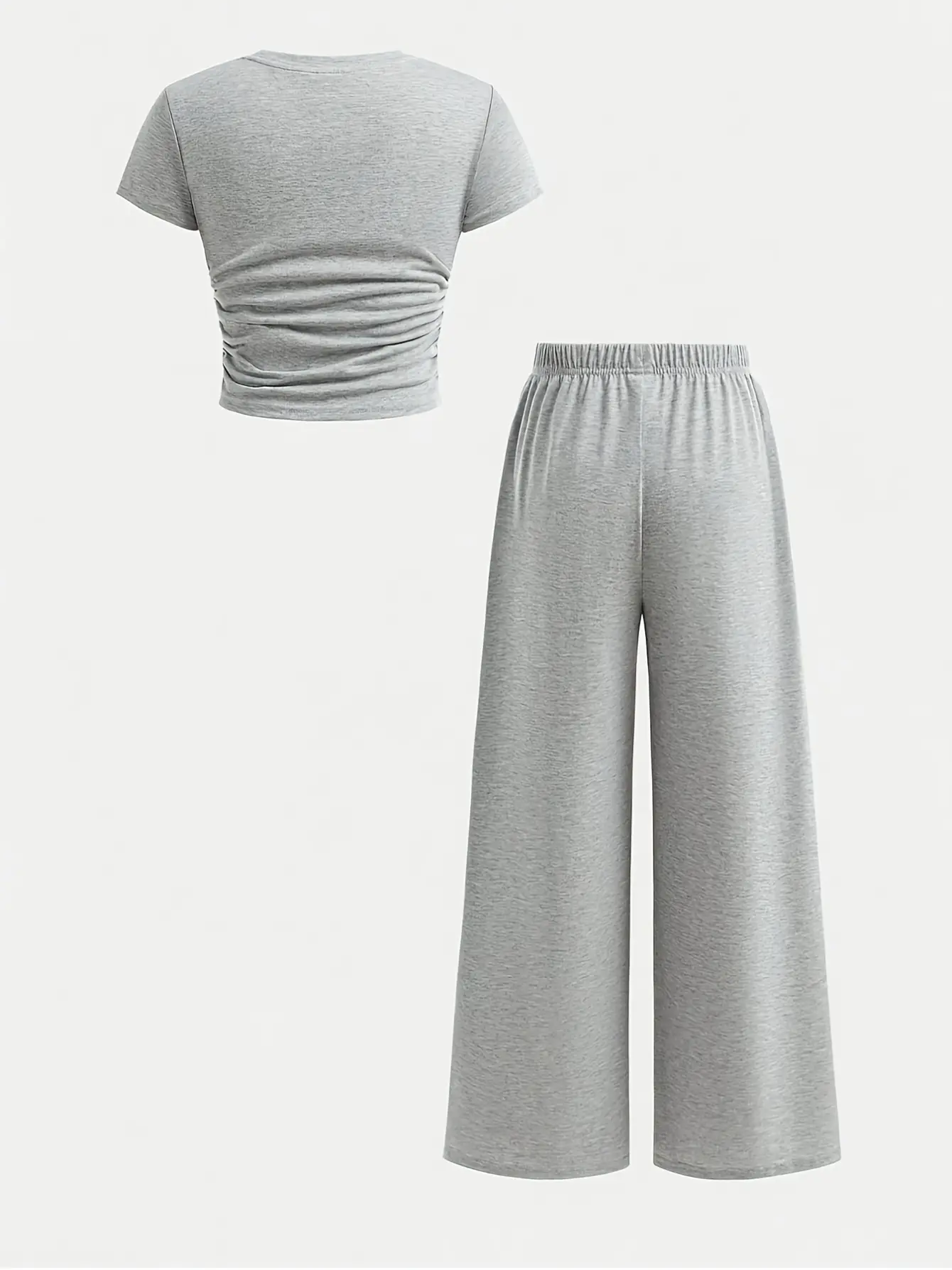 Girls Number Print Tee and Wide Leg Pants Set gallery view