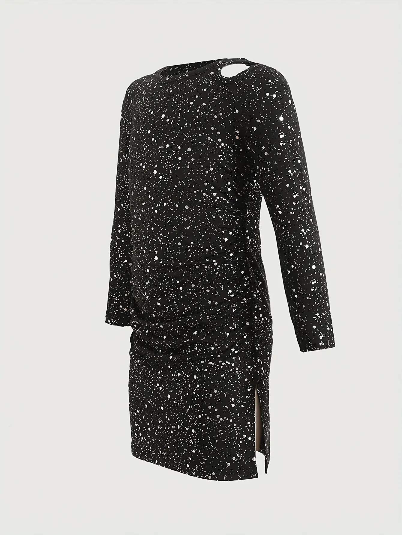 Girls Black Star Party Dress detail view