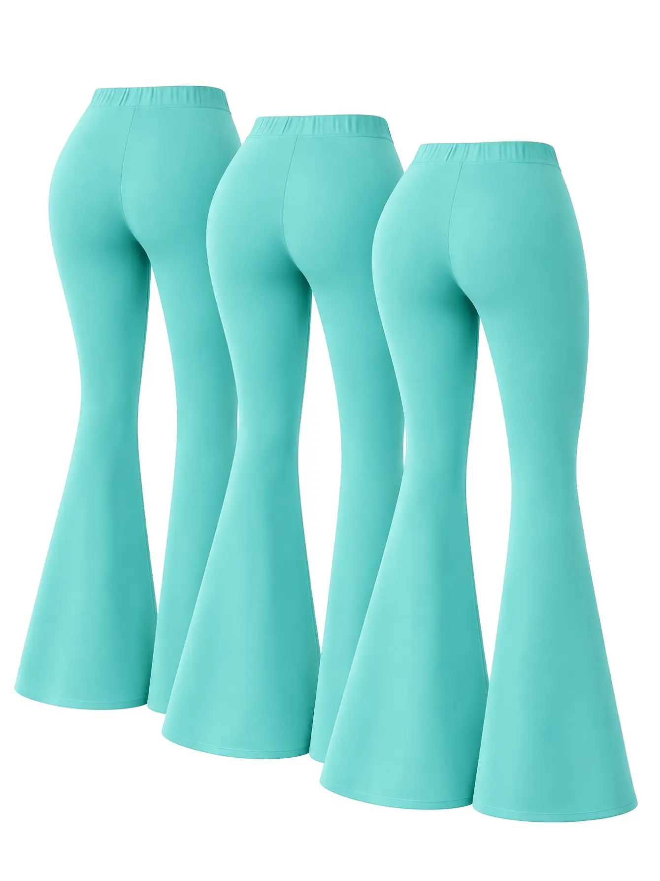 Girls Black Flare Pants 3-Pack gallery view