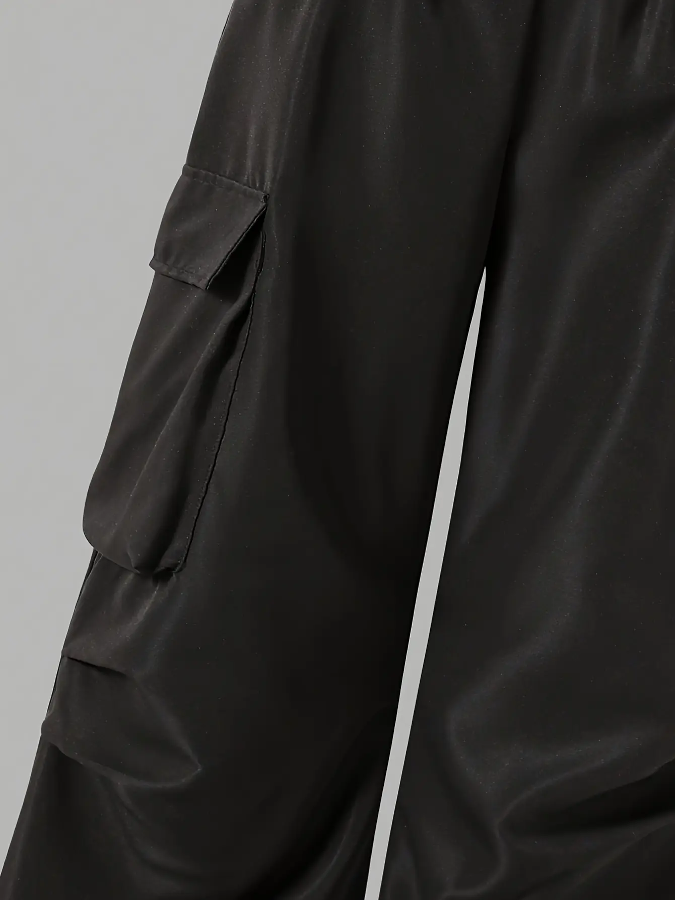 Girls Bow Knit Tee and Cargo Wide Leg Pants Set detail view
