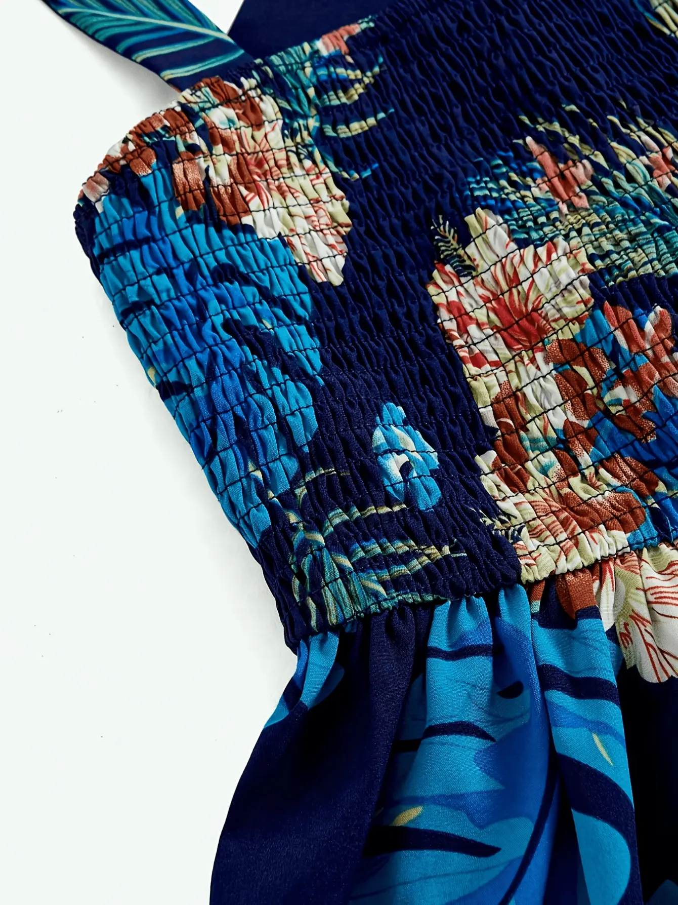 Girls Colorful Open Back Ruffle Dress detail view