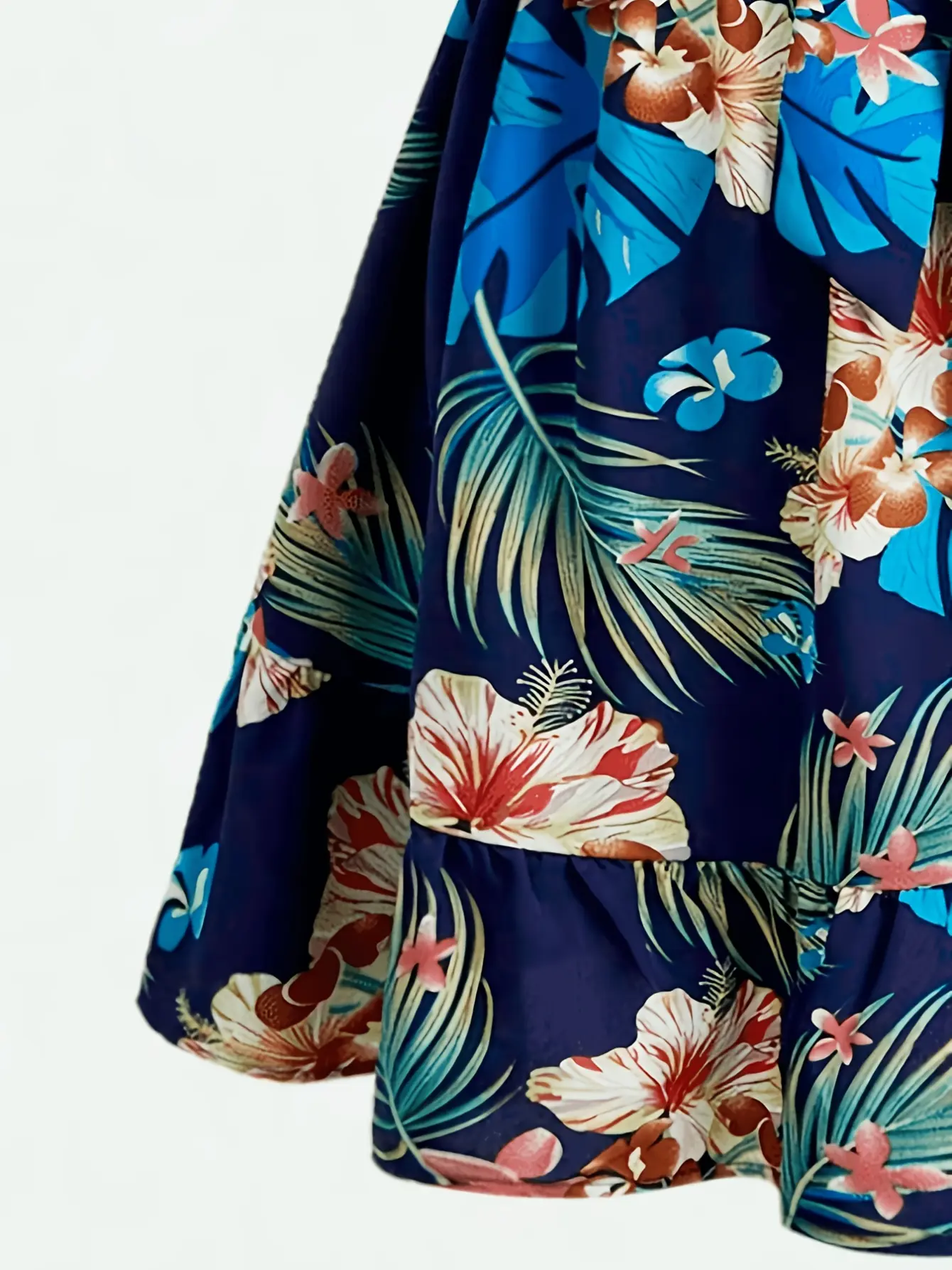 Girls Colorful Open Back Ruffle Dress detail view