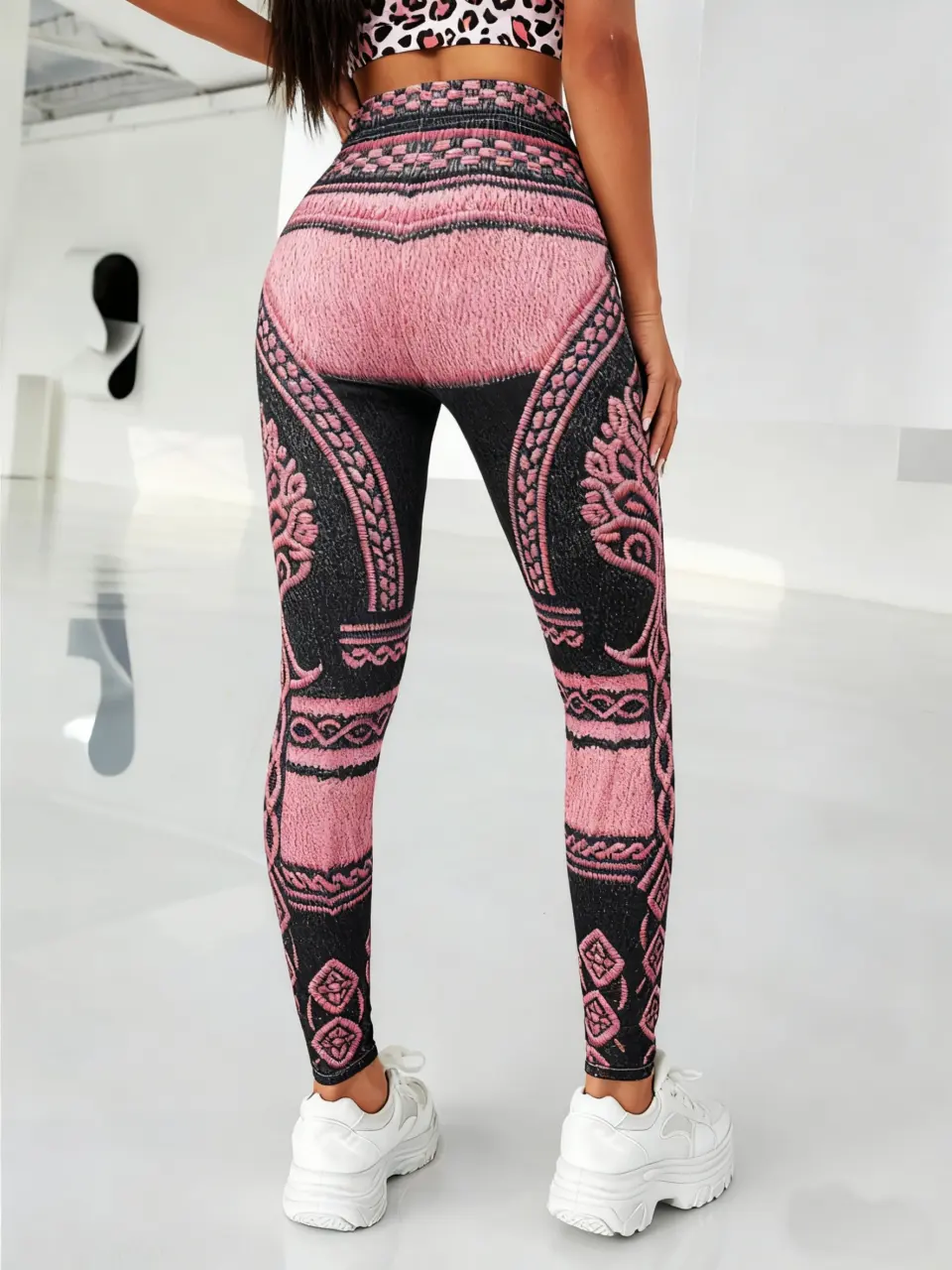 Women's Viking Tree of Life Print High Waist Leggings