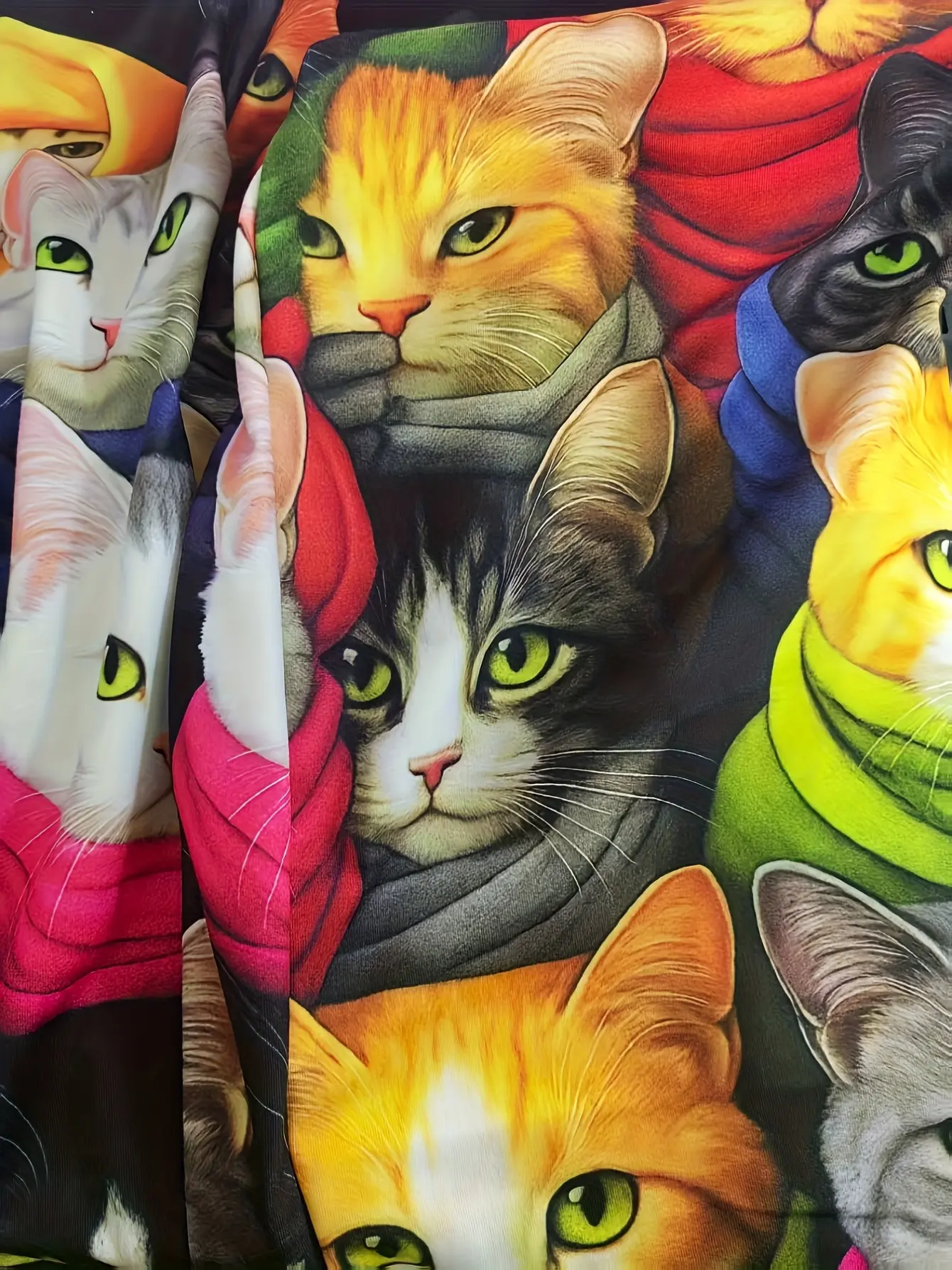 Women’s Y2K Cat Print Drawstring Jogger Pants gallery view
