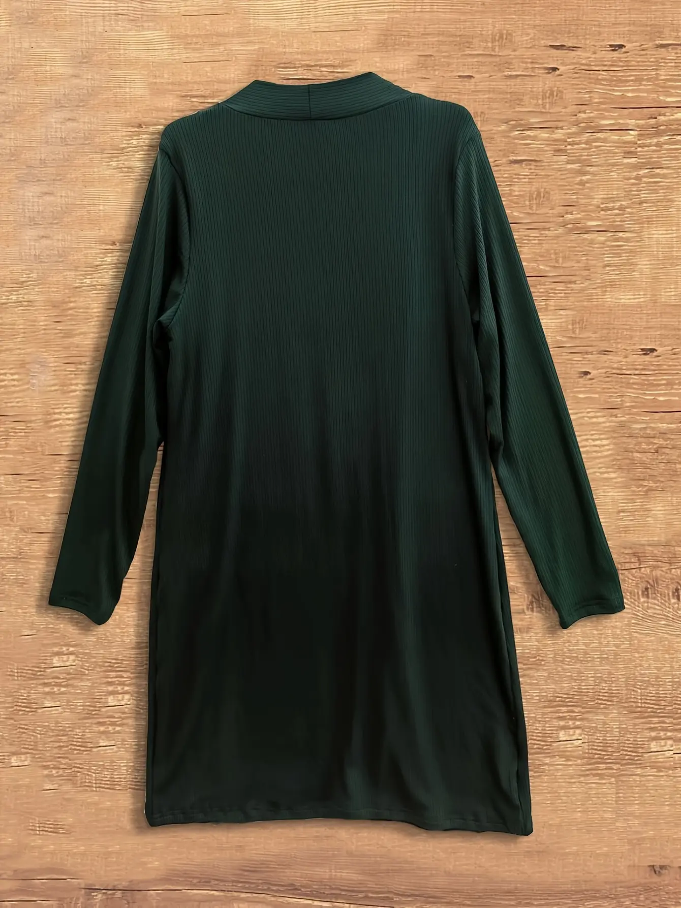 Women’s Green Knit Mini Dress and Cardigan Set gallery view