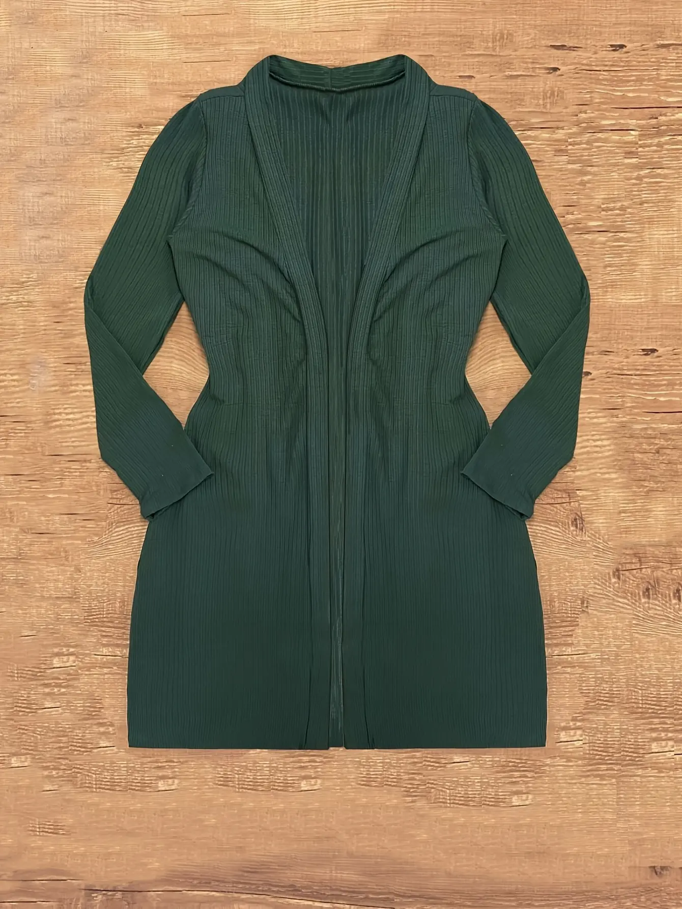 Women’s Green Knit Mini Dress and Cardigan Set gallery view
