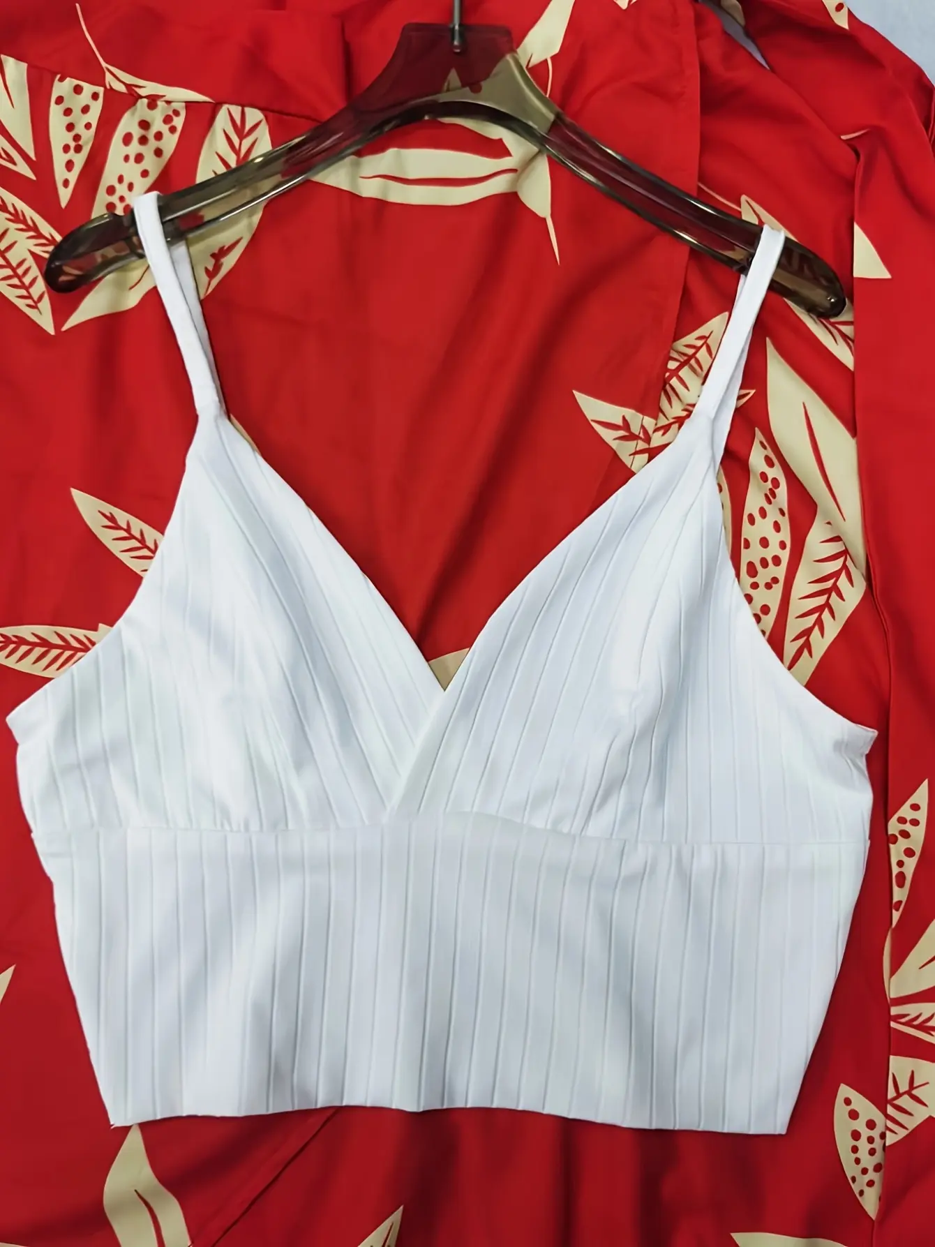 Women’s Red Botanical Cami and Skater Skirt Set gallery view