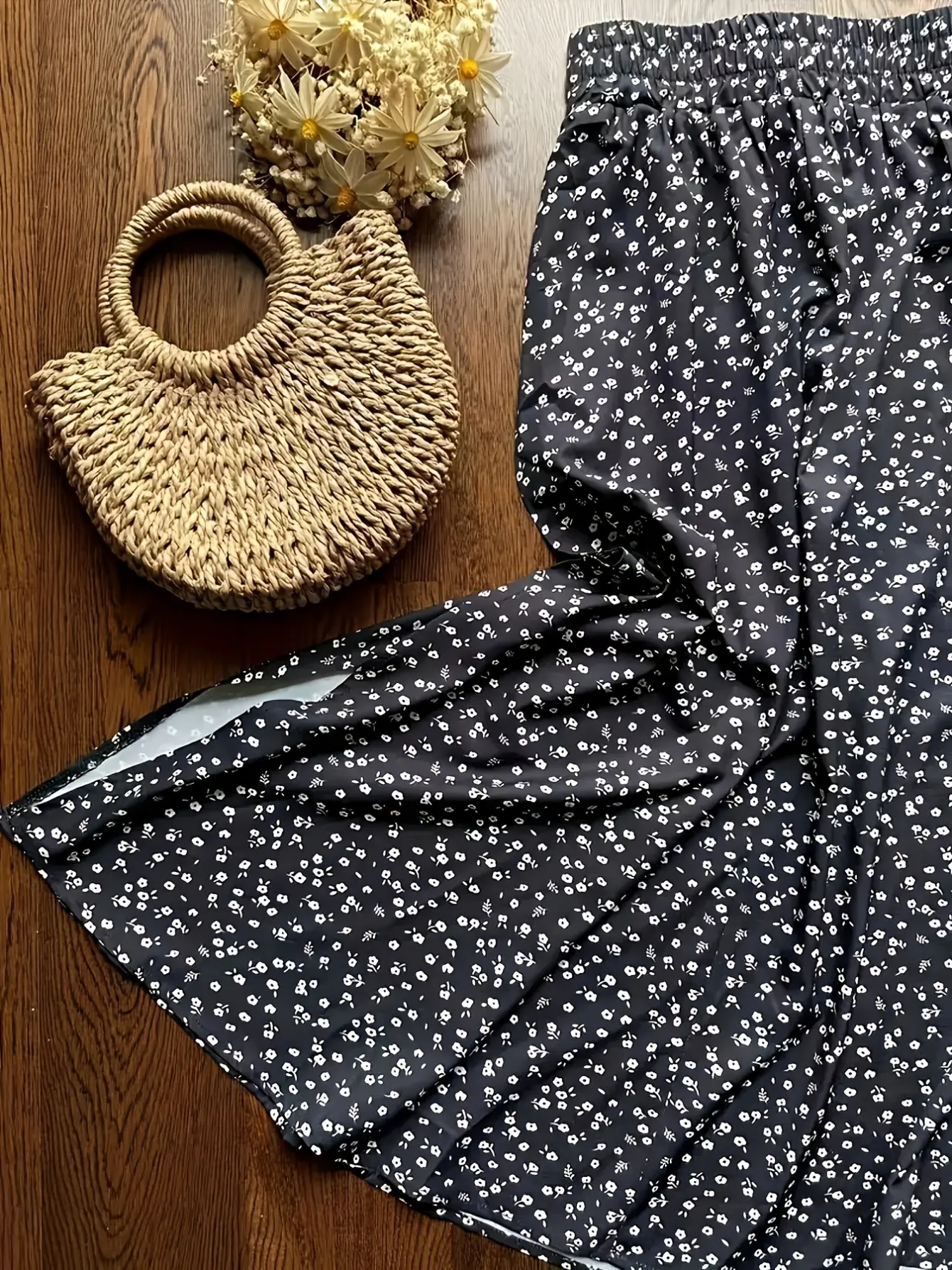 Women’s Tank Top and Floral Skater Skirt Set gallery view