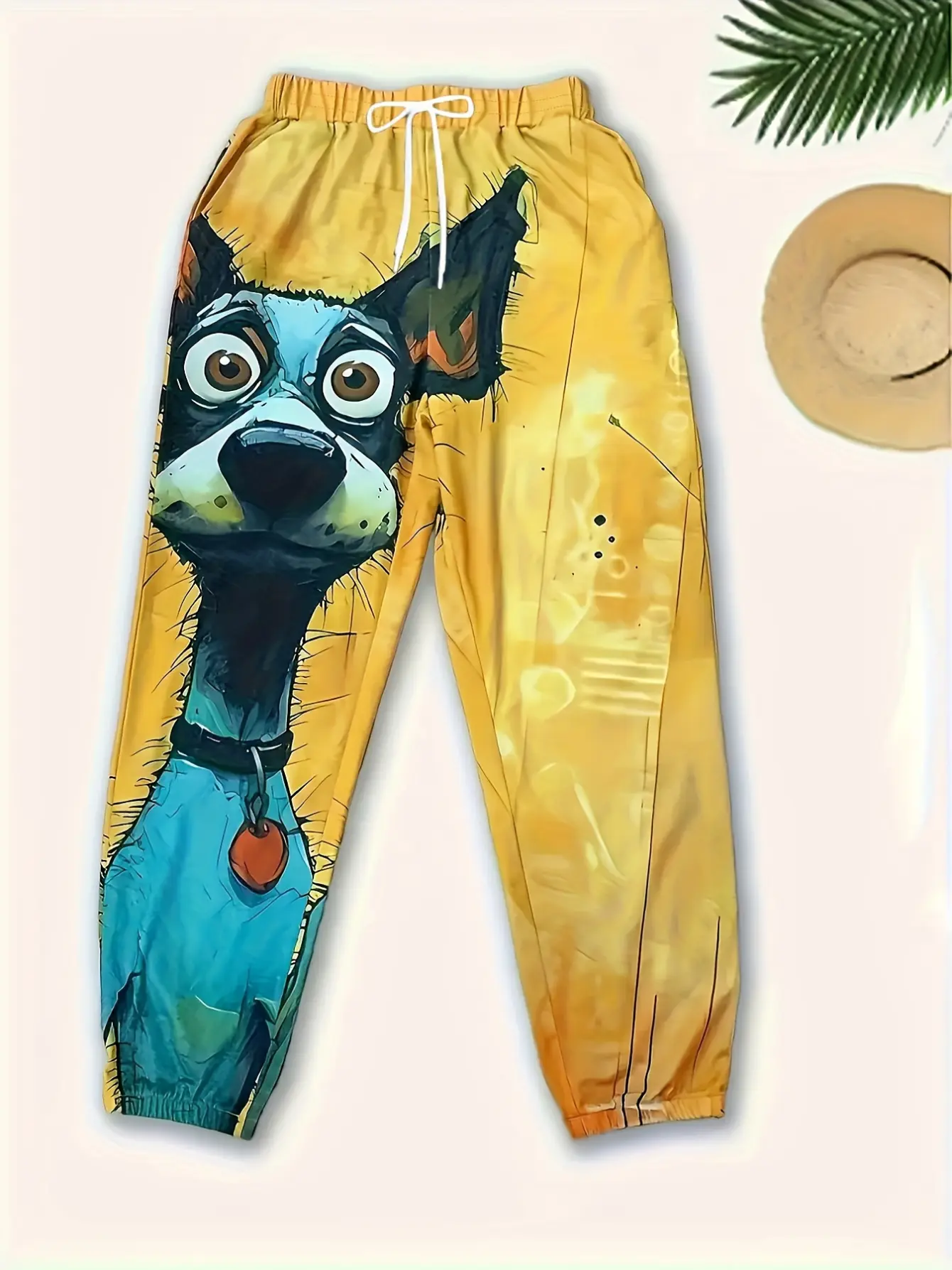 Women’s Cartoon Dog Print Drawstring Jogger Pants gallery view