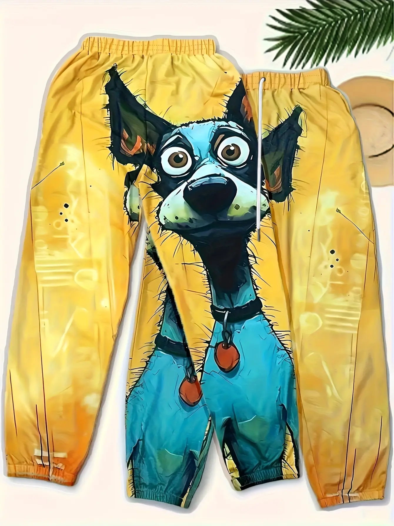 Women’s Cartoon Dog Print Drawstring Jogger Pants gallery view