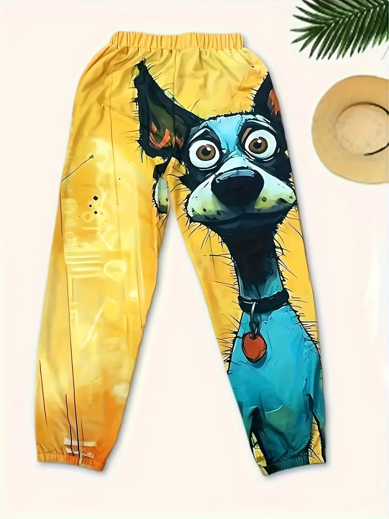 Women’s Cartoon Dog Print Drawstring Jogger Pants gallery view
