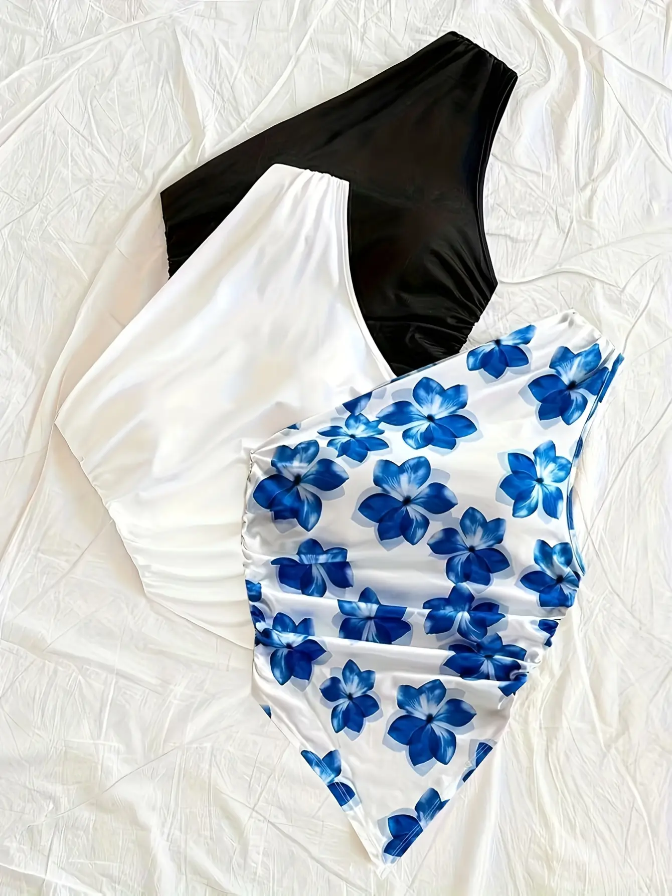 Women’s Three-Pack Floral One-Shoulder Asymmetric Tops gallery view