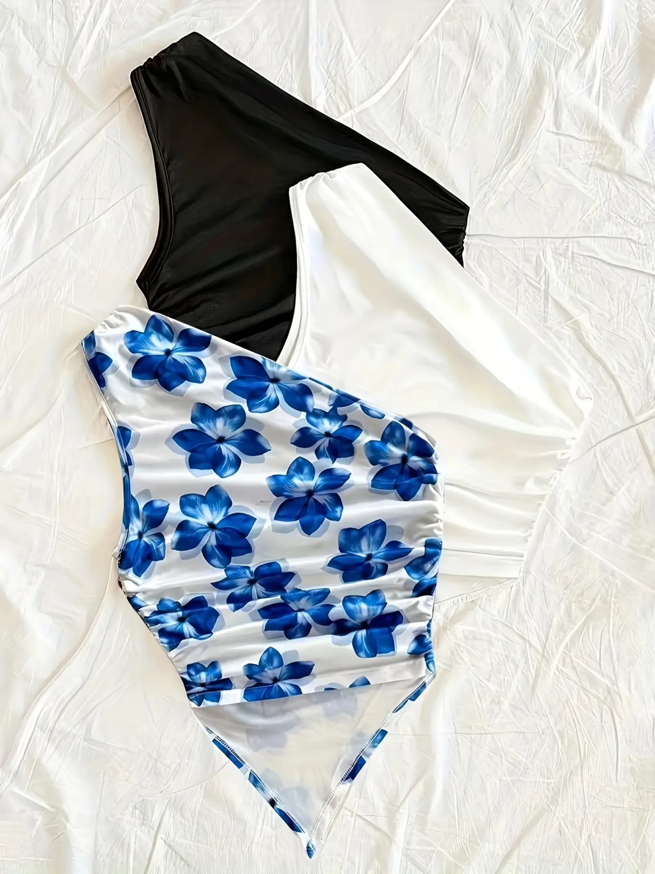 Women’s Three-Pack Floral One-Shoulder Asymmetric Tops gallery view