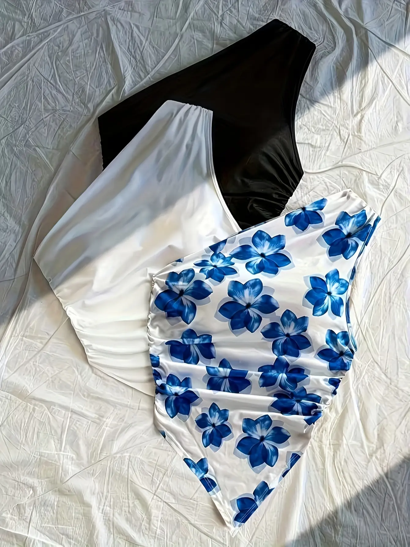 Women’s Three-Pack Floral One-Shoulder Asymmetric Tops gallery view