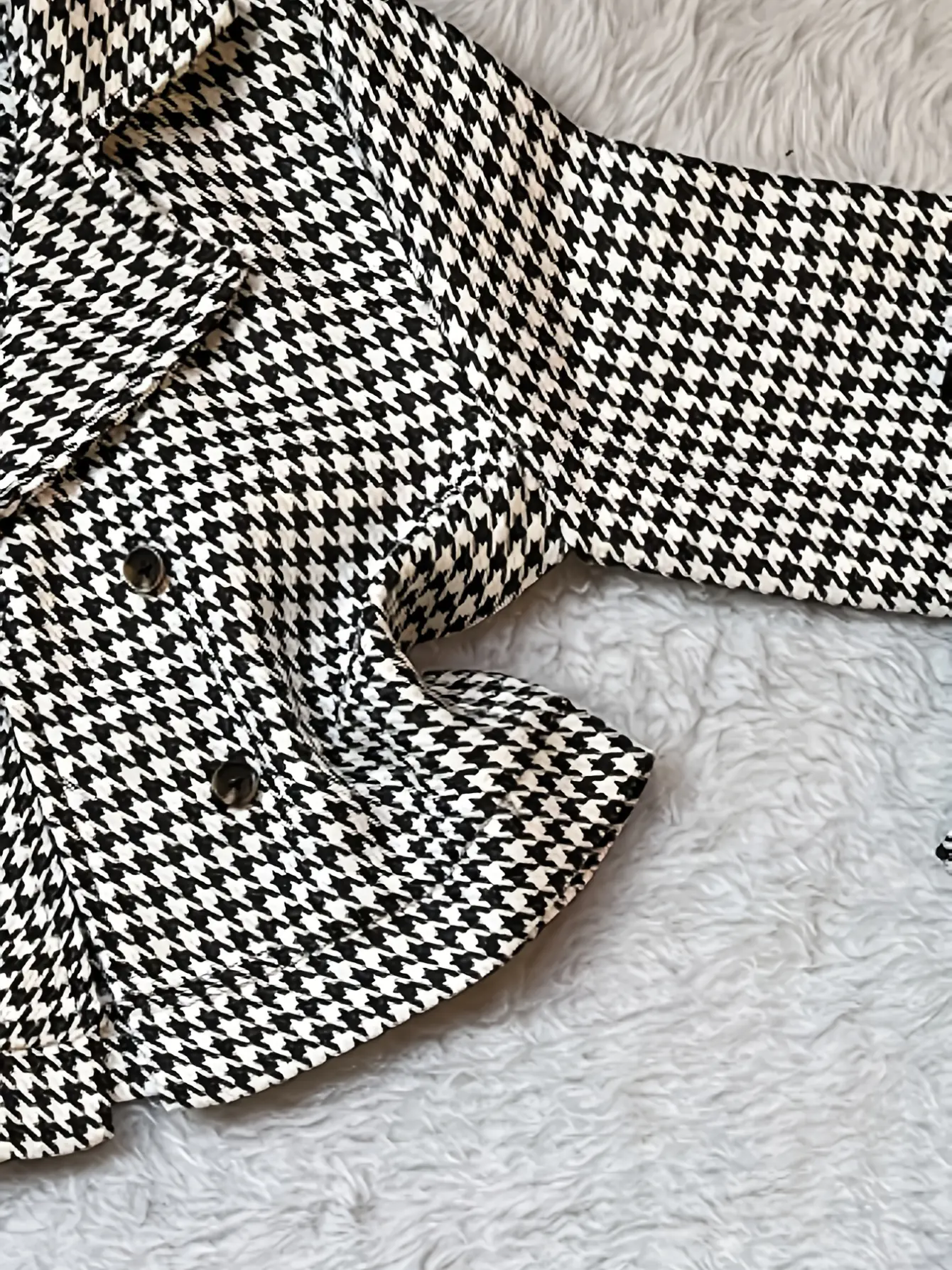 Women’s Houndstooth Dress and Button Cardigan Set gallery view
