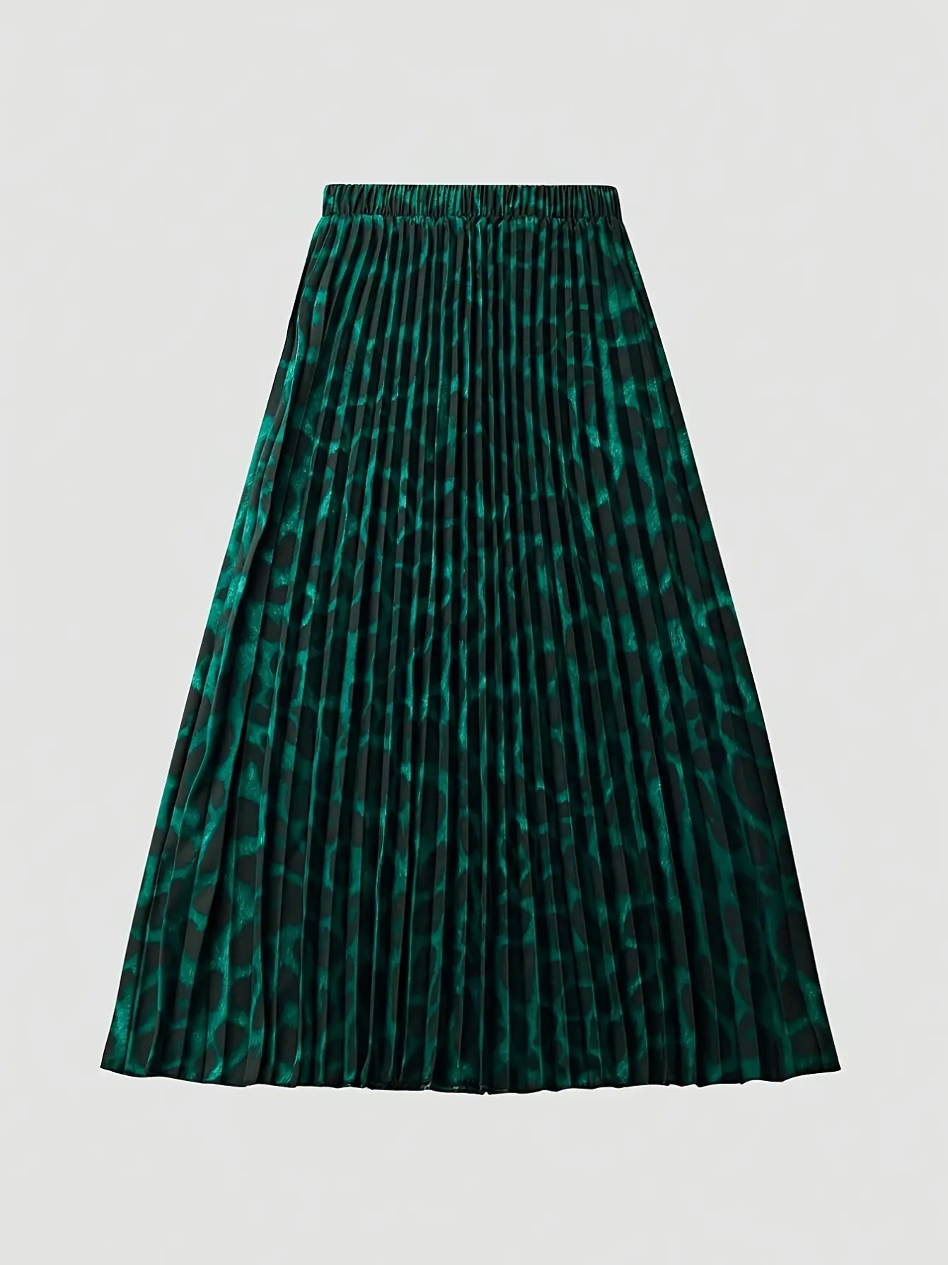 Women’s Leopard Print Pleated Maxi Skirt gallery view