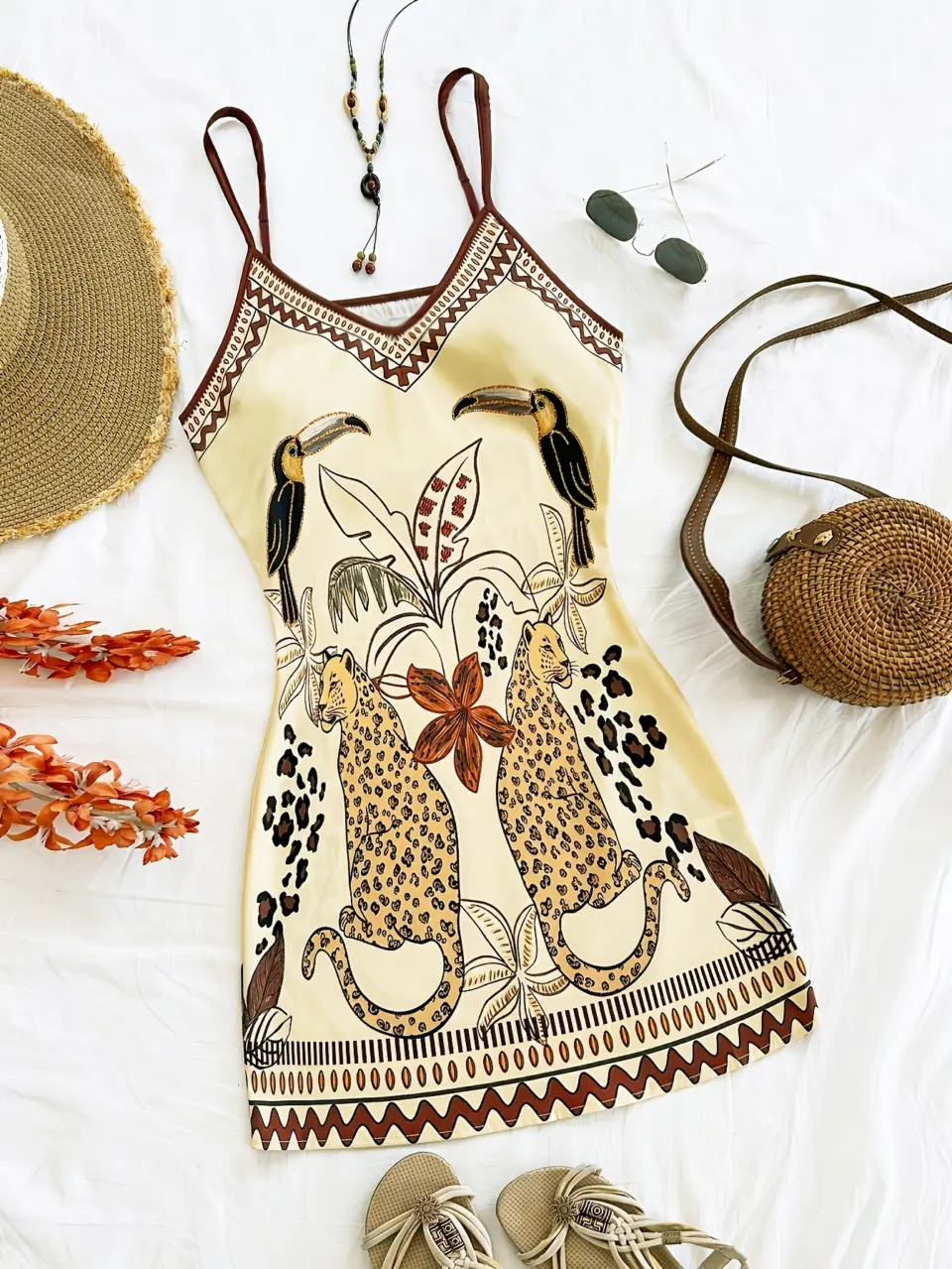 Women's Carnival Floral Spaghetti Strap Mini Dress